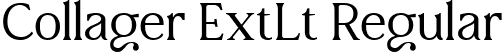 Collager ExtLt Regular font | Collager ExtraLight.ttf