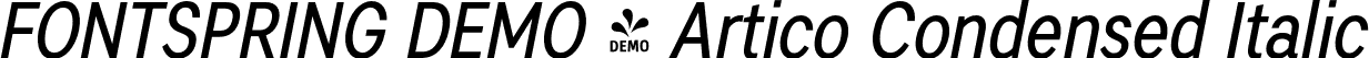 FONTSPRING DEMO - Artico Condensed Italic font | Fontspring-DEMO-articocond-it.otf
