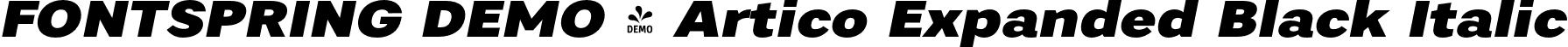 FONTSPRING DEMO - Artico Expanded Black Italic font | Fontspring-DEMO-articoexpanded-blackit.otf