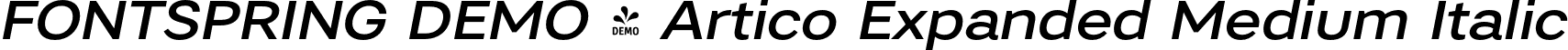 FONTSPRING DEMO - Artico Expanded Medium Italic font | Fontspring-DEMO-articoexpanded-mediumit.otf