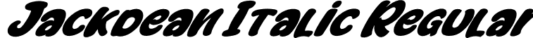 Jackdean Italic Regular font | Jackdean Italic.otf