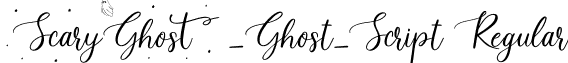 Scary_Ghost_Script Regular font | Scary_Ghost_Script.ttf