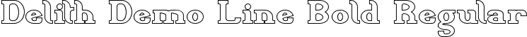 Delith Demo Line Bold Regular font | DelithDemoLineBold.ttf