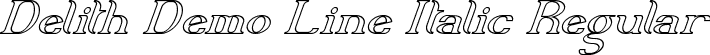 Delith Demo Line Italic Regular font | DelithDemoLineItalic.ttf