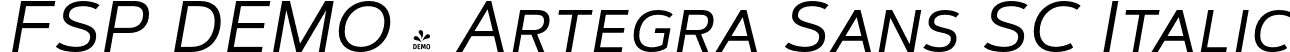 FSP DEMO - Artegra Sans SC Italic font | Fontspring-DEMO-artegra_sans-sc-400-regular-italic.otf