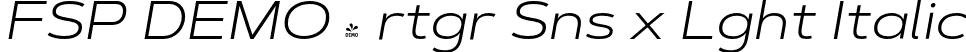 FSP DEMO - rtgr Sns x Lght Italic font | Fontspring-DEMO-artegra_sans-extended-300-light-italic.otf