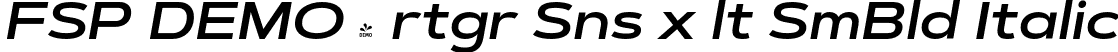 FSP DEMO - rtgr Sns x lt SmBld Italic font | Fontspring-DEMO-artegra_sans-extended-alt-600-semibold-italic.otf