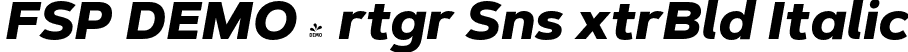 FSP DEMO - rtgr Sns xtrBld Italic font | Fontspring-DEMO-artegra_sans-800-extrabold-italic.otf