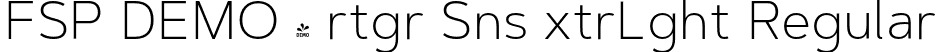 FSP DEMO - rtgr Sns xtrLght Regular font | Fontspring-DEMO-artegra_sans-200-extralight.otf