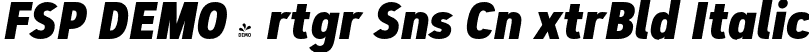 FSP DEMO - rtgr Sns Cn xtrBld Italic font | Fontspring-DEMO-artegra_sans-condensed-800-extrabold-italic.otf