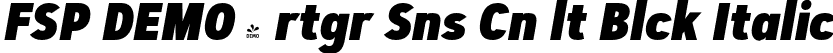 FSP DEMO - rtgr Sns Cn lt Blck Italic font | Fontspring-DEMO-artegra_sans-condensed-alt-900-black-italic.otf