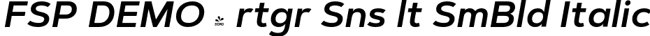 FSP DEMO - rtgr Sns lt SmBld Italic font | Fontspring-DEMO-artegra_sans-alt-600-semibold-italic.otf