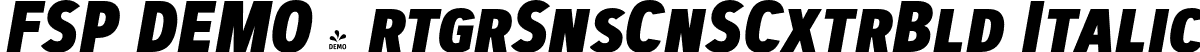 FSP DEMO - rtgrSnsCnSCxtrBld Italic font | Fontspring-DEMO-artegra_sans-condensed-sc-800-extrabold-italic.otf