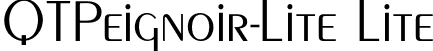 QTPeignoir-Lite Lite font | qtpeignoir-lite.otf