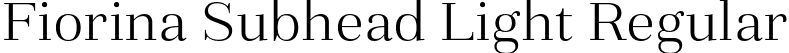 Fiorina Subhead Light Regular font | Mint-Type-FiorinaSubhead-Light.otf