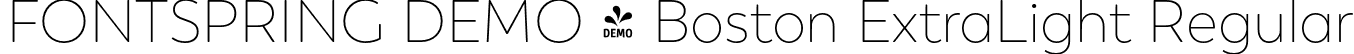 FONTSPRING DEMO - Boston ExtraLight Regular font | Fontspring-DEMO-boston-extralight.otf