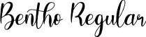 Bentho Regular font | bentho.otf