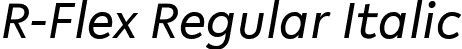 R-Flex Regular Italic font | R-FLEX-REGULARITALIC.otf