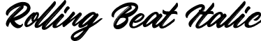 Rolling Beat Italic font | RollingBeat Italic.otf