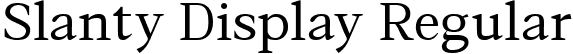 Slanty Display Regular font | SlantyDisplay-Regular.ttf