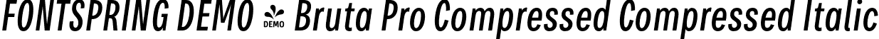 FONTSPRING DEMO - Bruta Pro Compressed Compressed Italic font | Fontspring-DEMO-brutaprocompressed-regularitalic.otf