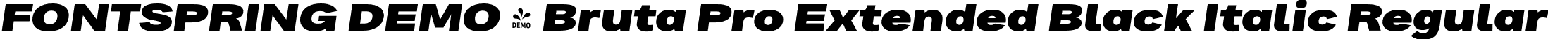 FONTSPRING DEMO - Bruta Pro Extended Black Italic Regular font | Fontspring-DEMO-brutaproextended-blackitalic.otf