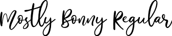 Mostly Bonny Regular font | mostly-bonny.otf