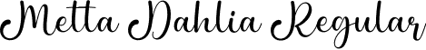 Metta Dahlia Regular font | MettaDahlia-OVLOA.otf