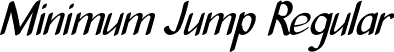 Minimum Jump Regular font | Minimum-Jump.otf