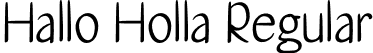 Hallo Holla Regular font | Hallo-Holla.otf