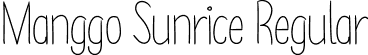 Manggo Sunrice Regular font | manggo-sunrise.otf