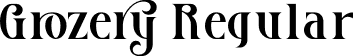 Grozery Regular font | grozery-mv5px.otf