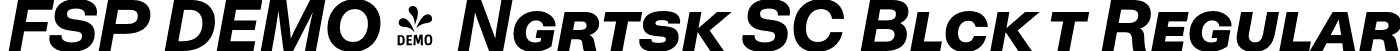 FSP DEMO - Ngrtsk SC Blck t Regular font | Fontspring-DEMO-neogrotesksc-blackit.otf