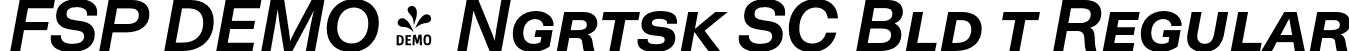 FSP DEMO - Ngrtsk SC Bld t Regular font | Fontspring-DEMO-neogrotesksc-boldit.otf