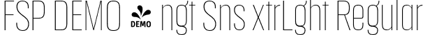 FSP DEMO - ngt Sns xtrLght Regular font | Fontspring-DEMO-anguitasans-extralight.otf