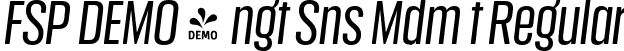 FSP DEMO - ngt Sns Mdm t Regular font | Fontspring-DEMO-anguitasans-mediumit.otf