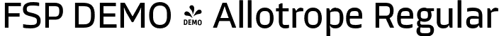 FSP DEMO - Allotrope Regular font | Fontspring-DEMO-allotrope-regular.otf