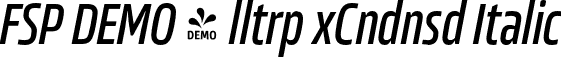 FSP DEMO - lltrp xCndnsd Italic font | Fontspring-DEMO-allotropeexcond-italic.otf