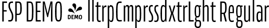 FSP DEMO - lltrpCmprssdxtrLght Regular font | Fontspring-DEMO-allotropecomp-exlight.otf