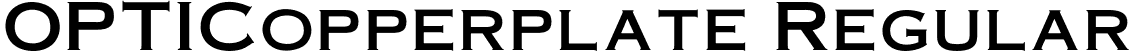 OPTICopperplate Regular font | OPTICopperplate.otf