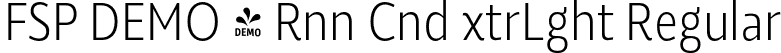 FSP DEMO - Rnn Cnd xtrLght Regular font | Fontspring-DEMO-roanne_200_condensed_extralight.otf