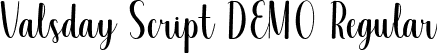 Valsday Script DEMO Regular font | valsdayscript-demo.ttf
