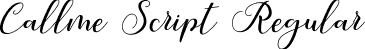 Callme Script Regular font | callme-script.ttf