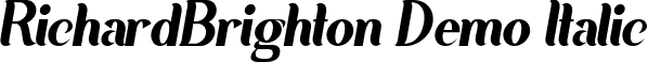 RichardBrighton Demo Italic font | RichardBrightonDemoItalic.ttf