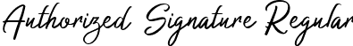 Authorized Signature Regular font | Authorized Signature.ttf