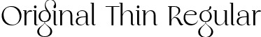 Original Thin Regular font | Original-Thin.ttf