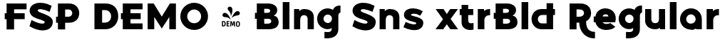 FSP DEMO - Blng Sns xtrBld Regular font | Fontspring-DEMO-belongsans-extrabold.otf