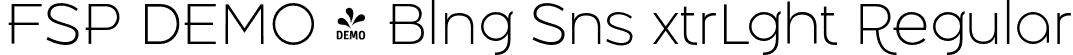 FSP DEMO - Blng Sns xtrLght Regular font | Fontspring-DEMO-belongsans-extralight.otf