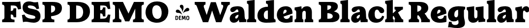 FSP DEMO - Walden Black Regular font | Fontspring-DEMO-walden-black.otf