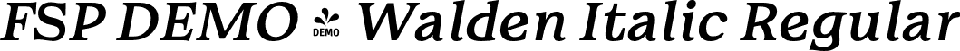 FSP DEMO - Walden Italic Regular font | Fontspring-DEMO-walden-regularitalic.otf